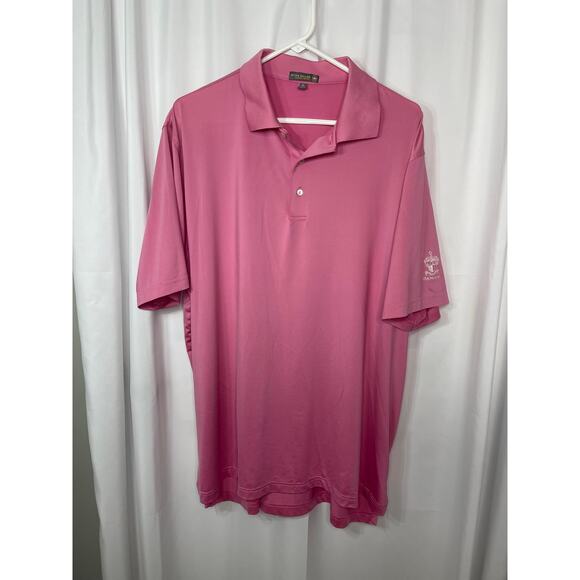 Peter Millar polo golf shirt SUMMER COMFORT men's extra large XL pink RICHLAND - Picture 13 of 16